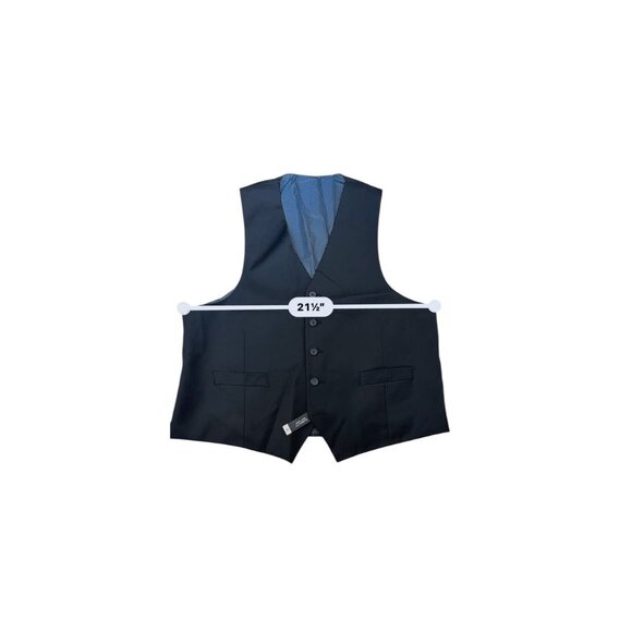 Lauren Ralph Lauren Mens Black Suit Vest Wool Blend Adjustable Back Strap L NWT - Picture 2 of 6